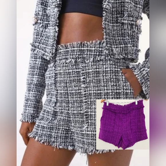 Forever 21 tweed purple 💜 short - Picture 1 of 7